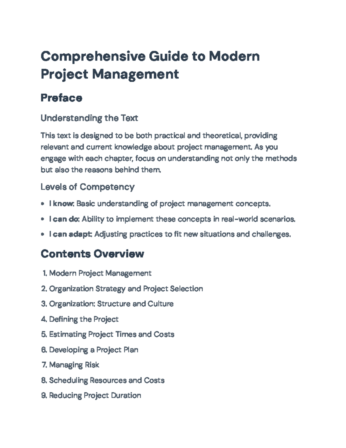Comprehensive Guide to Modern Project Management (Course Code: PM101) - Comprehensive Guide to ...