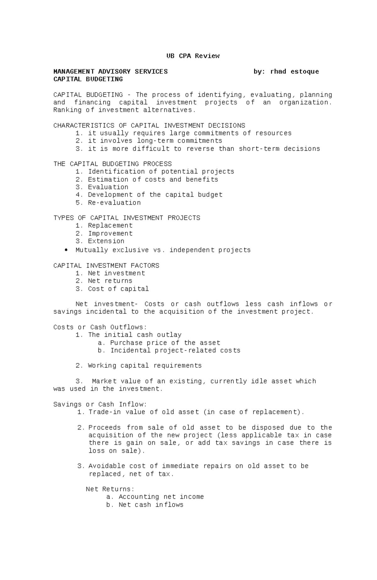 Capital Budgeting Fundamentals: Key Concepts and Evaluation Methods ...