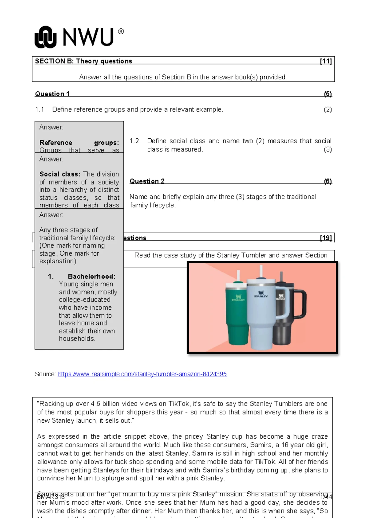 2025 NWU Study Guide BMAR316 Final ENG - No part of this MOD may be ...
