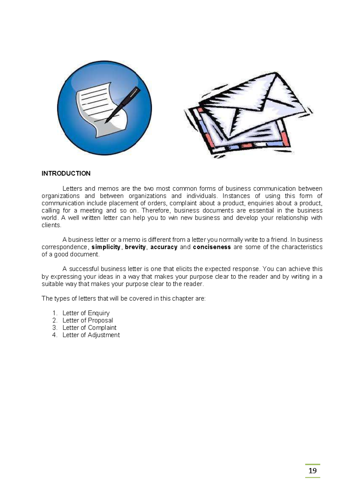EPC Notes BC - INTRODUCTION Letters and memos are the two most common ...