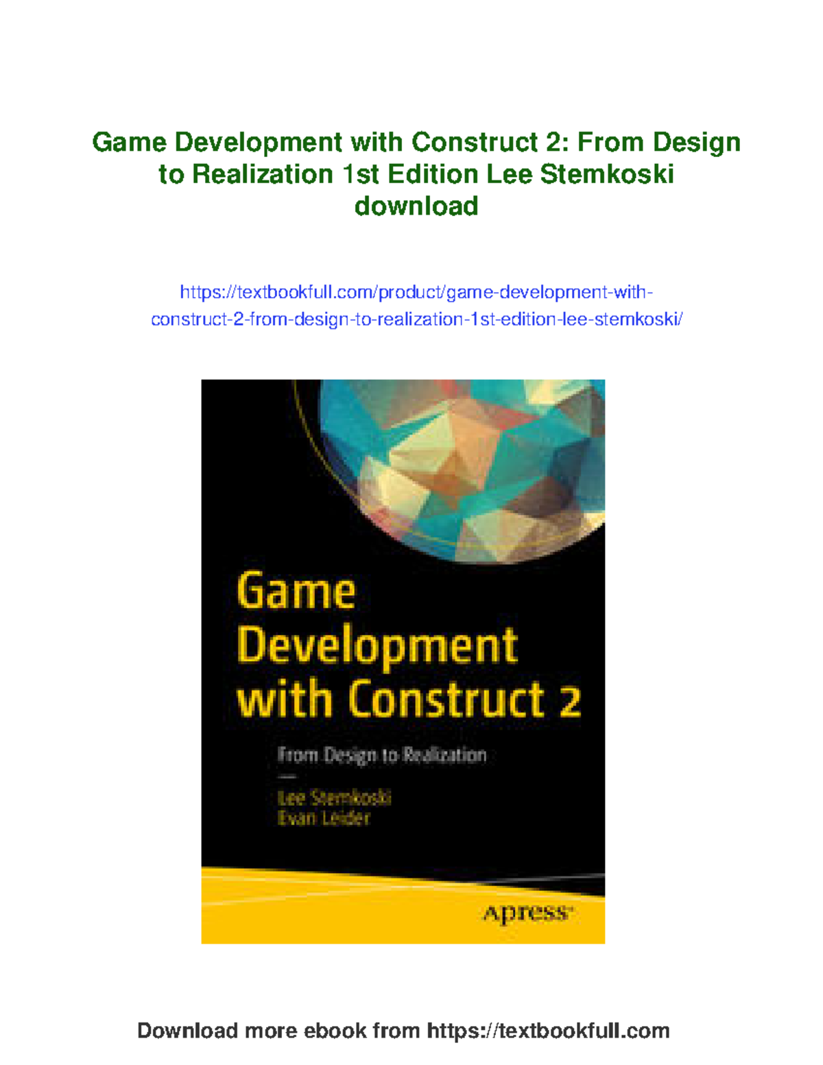Game Development with Construct 2: A Comprehensive Guide - Studocu