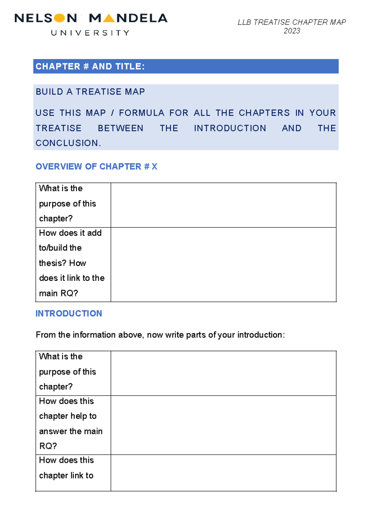 Chapter Argument Map - Use to build your research questions in your ...
