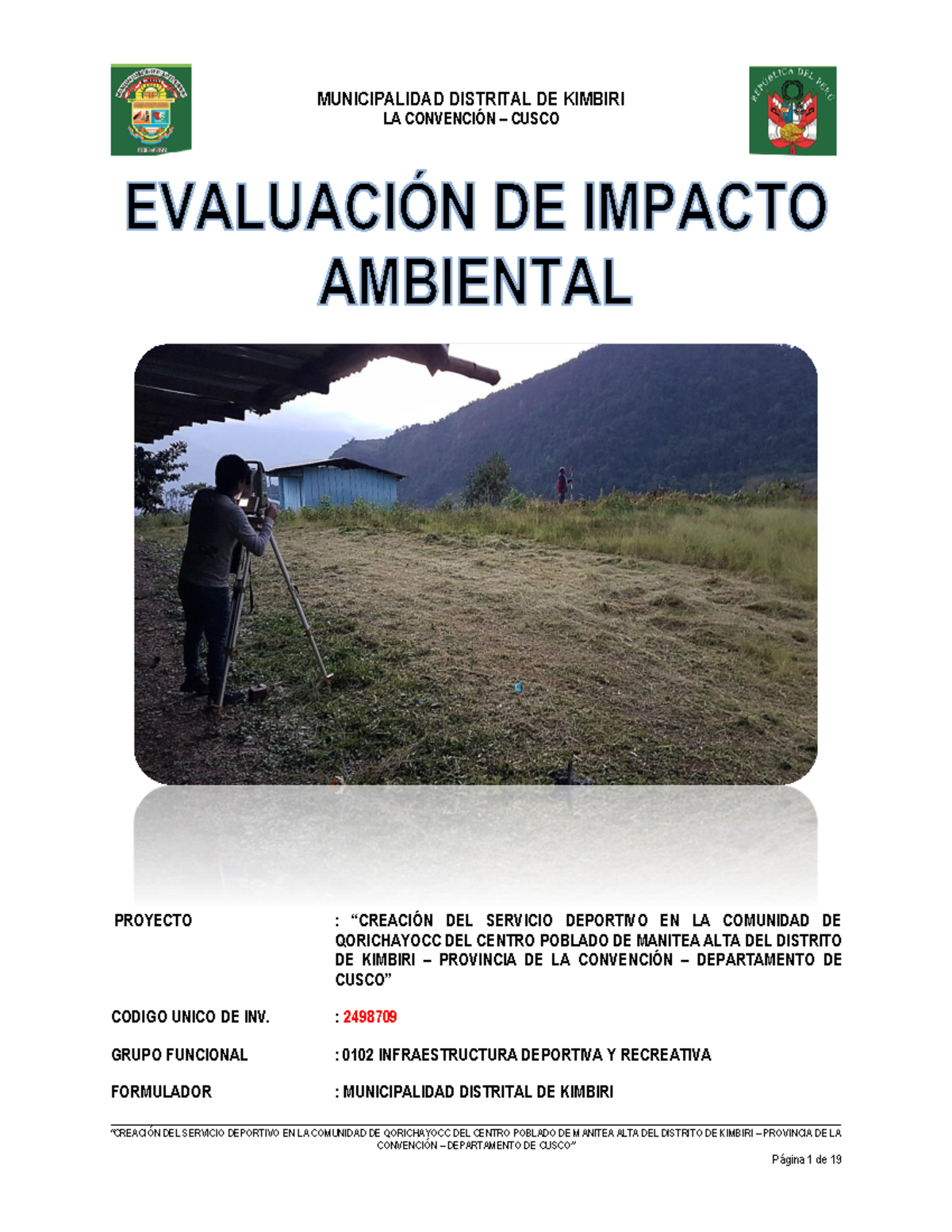 2.1.3. Evaluación DE Impacto Ambiental - LA CONVENCIÓN – CUSCO ...