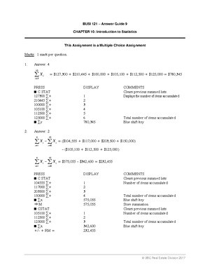 Answer guide 4 - assignment - BUSI 121 Answer Guide 4 CHAPTER 5 ...