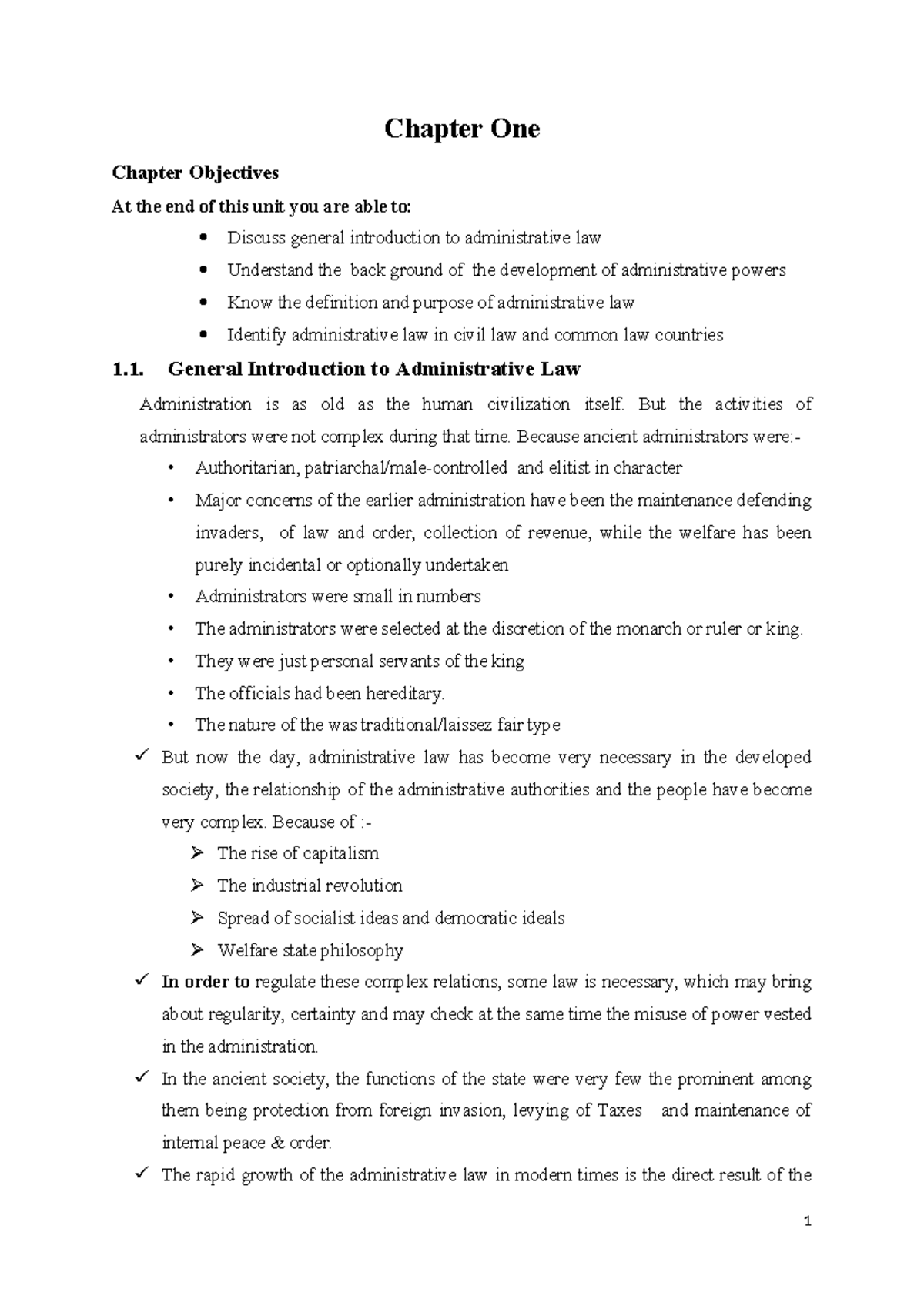 Administrative Law Lecture Notes: Understanding Key Concepts and ...