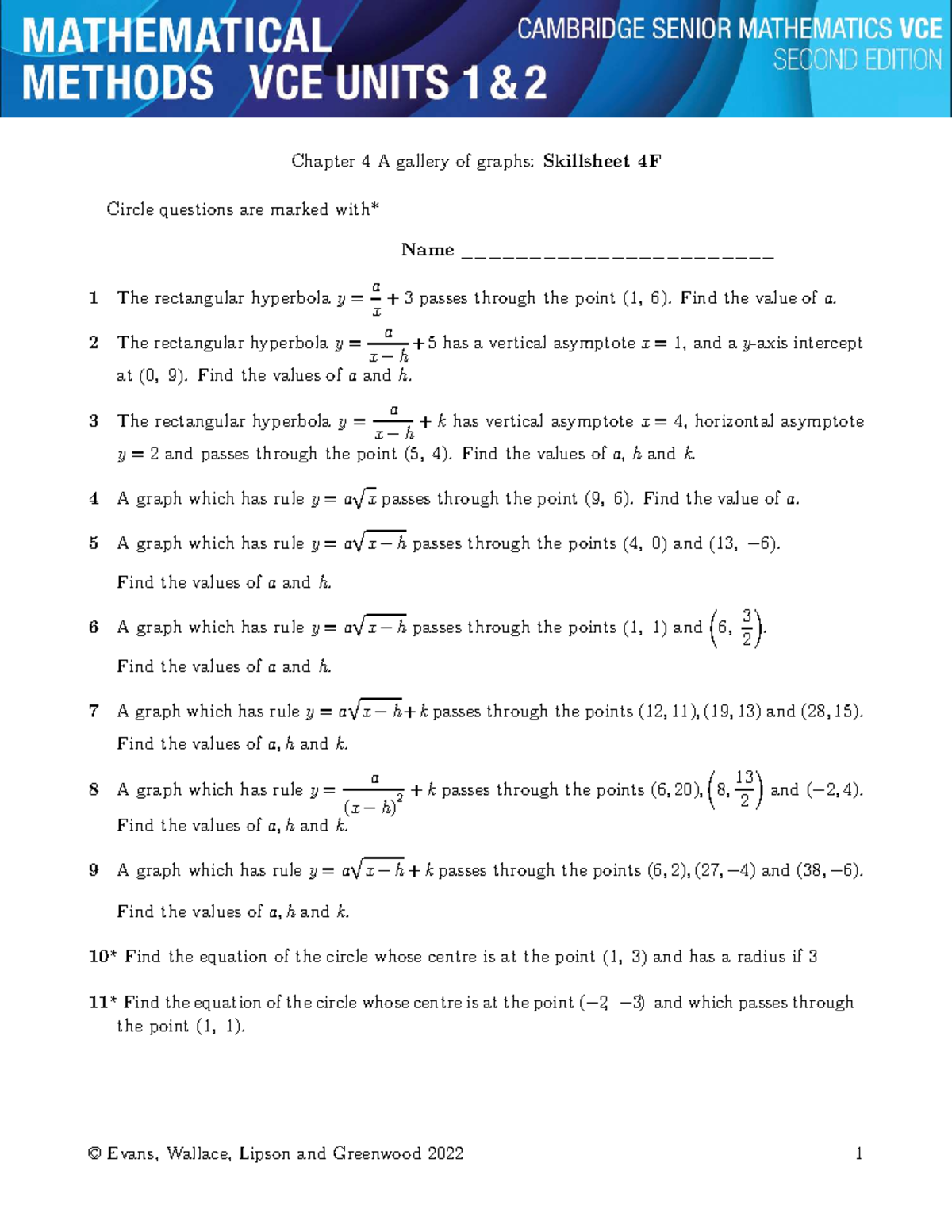 4F-Skillsheet - methods worksheet for practice on chapter 4F - Chapter ...