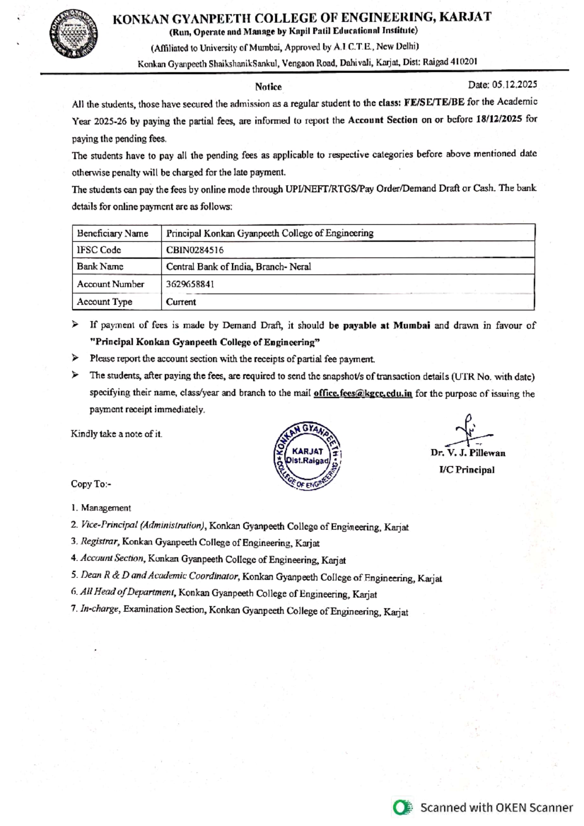 KGCE Notice: Fee Payment Deadline for Academic Year 2025 - Studocu