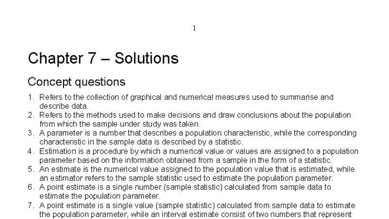 Chapter 07 Solutions: Concept Questions & Practice Materials - Studocu