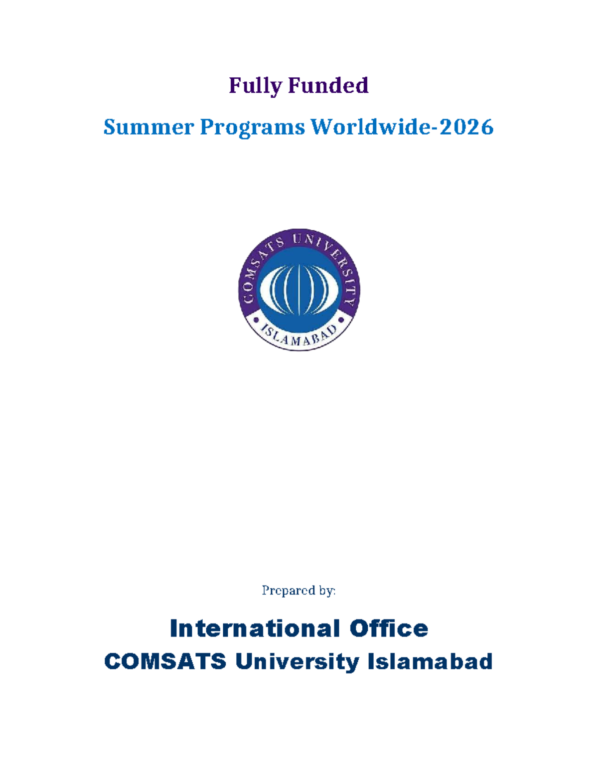 Summer Opportunities for International Students: Fully Funded Programs ...