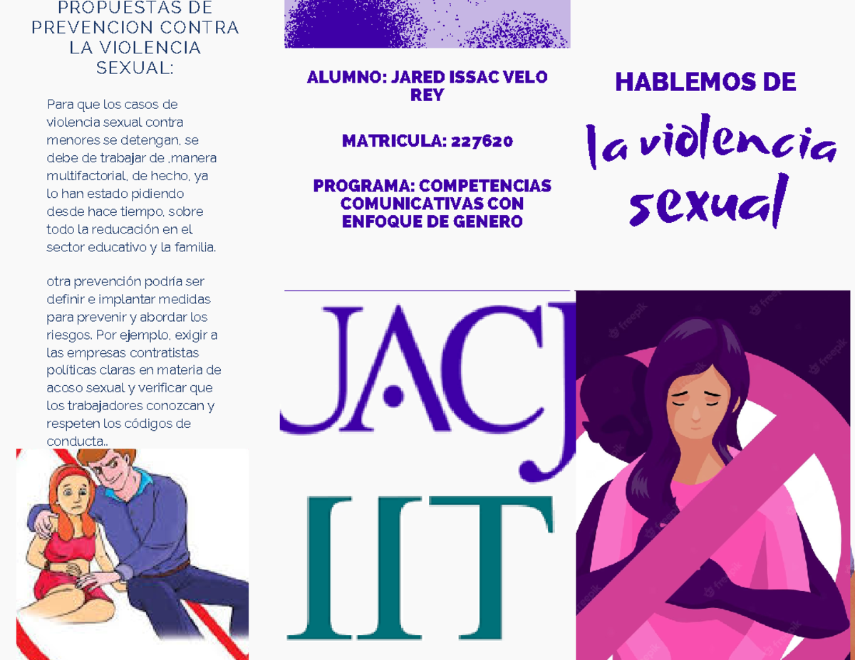 Triptico sobre Violencia Sexual en México y Propuestas de Prevención ...