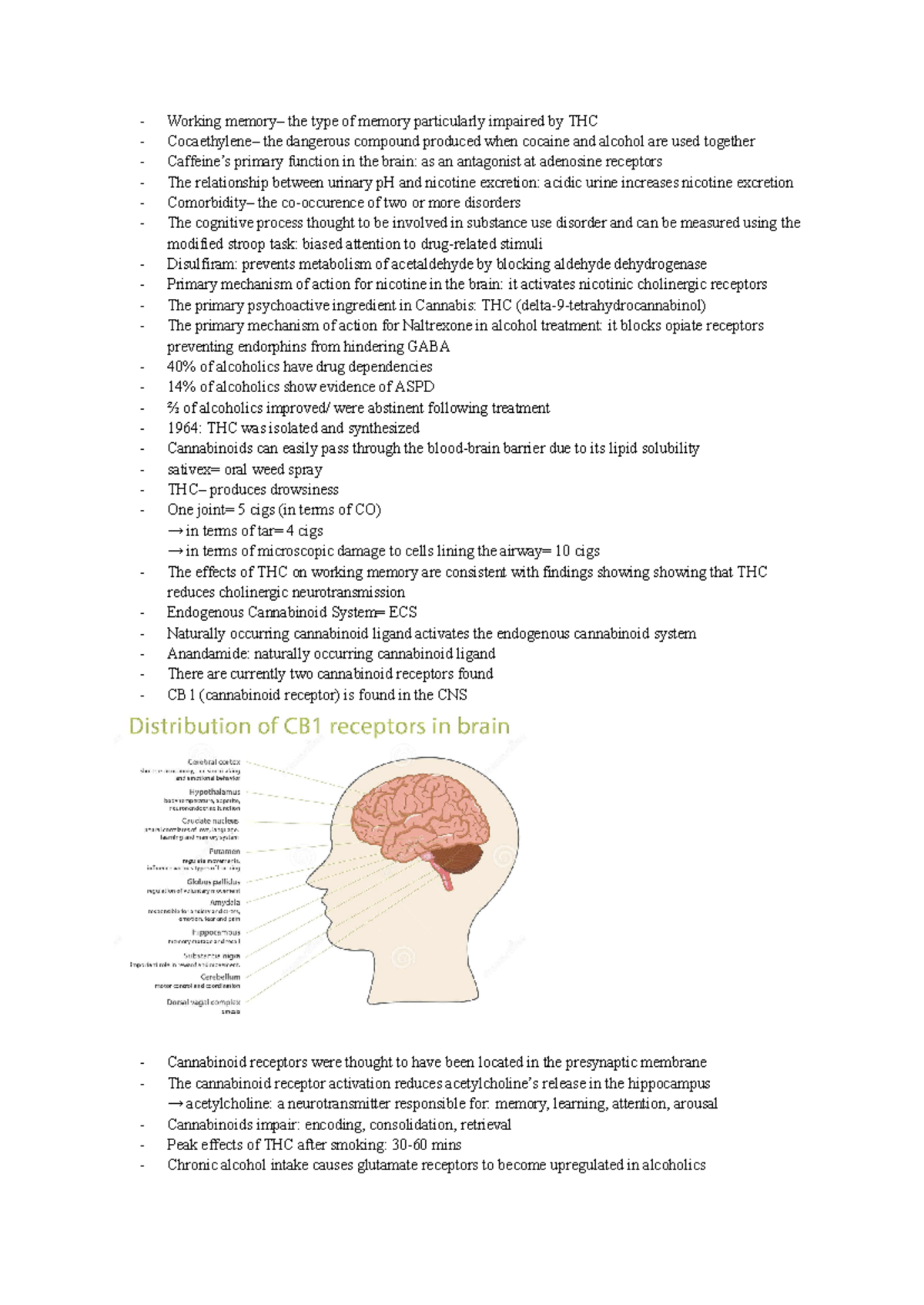 Psych 2020B Midterm 2: Impacts of THC, Nicotine, and Alcohol on Memory ...