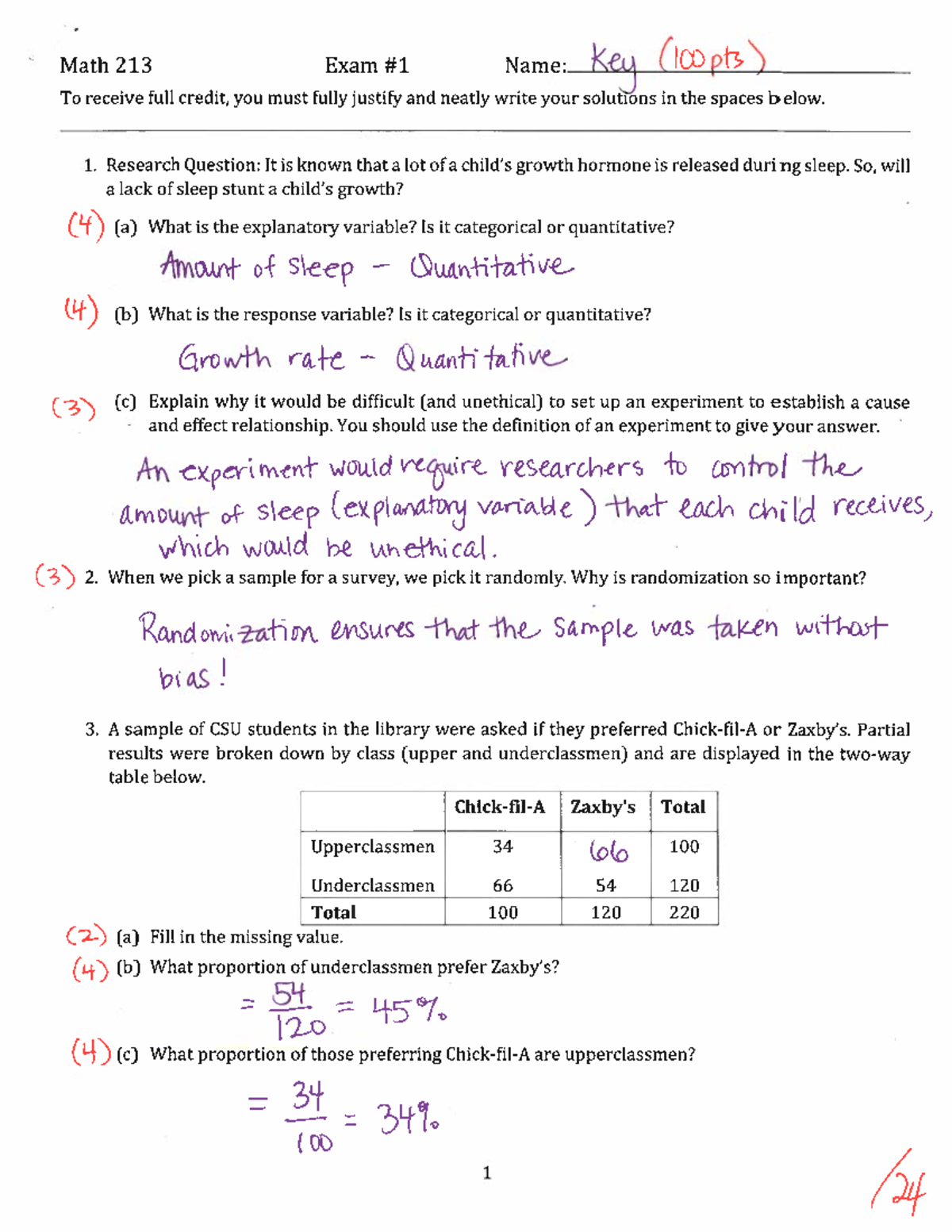 Math 213 - Test 1 Solution Key, Fall 2022 - Studocu