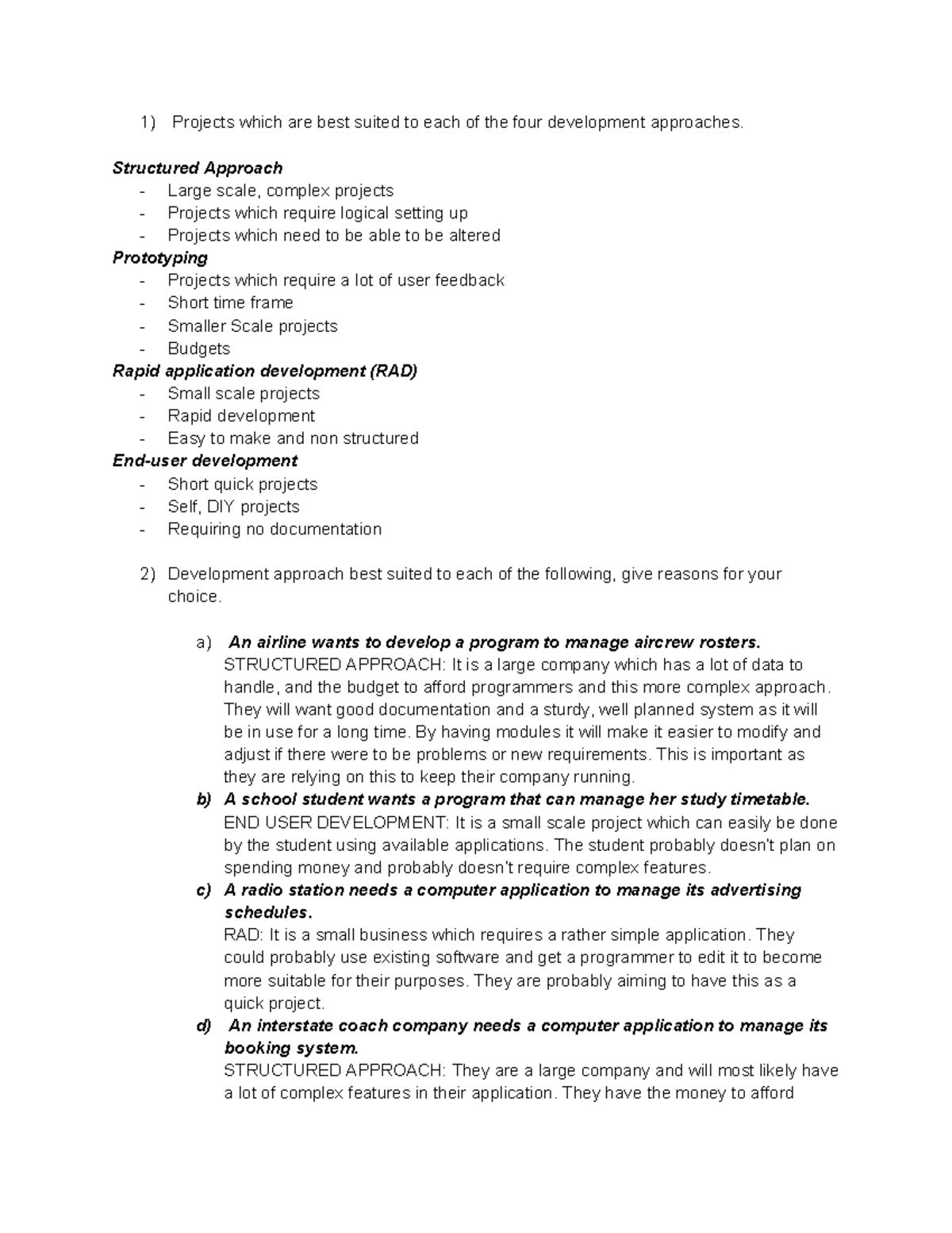 Chapter 3: Programming Development Approaches & Project Suitability ...