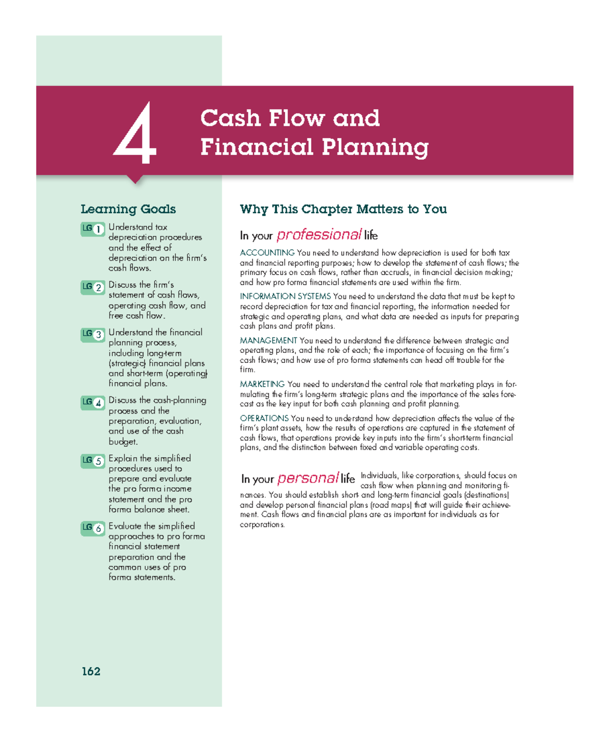 Gitman - Chapter 4: Cash Flow and Financial Planning Insights - Studocu