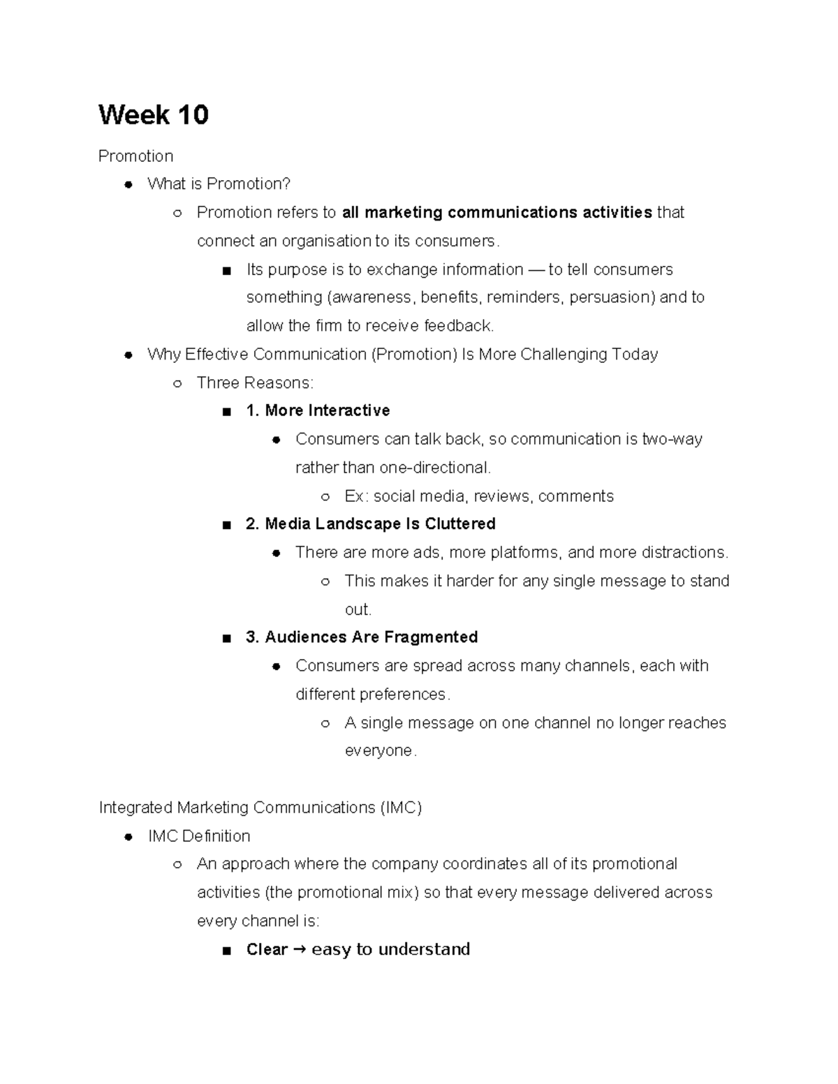 Week 10 Promotion - Understanding Integrated Marketing Communications ...