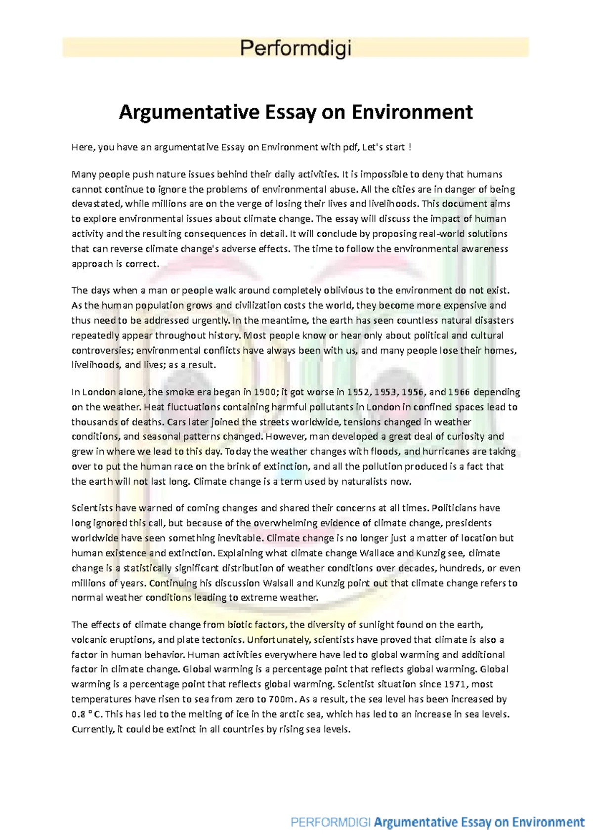 Argumentative Essay on Global Warming Pdf - Performdigi Argumentative ...