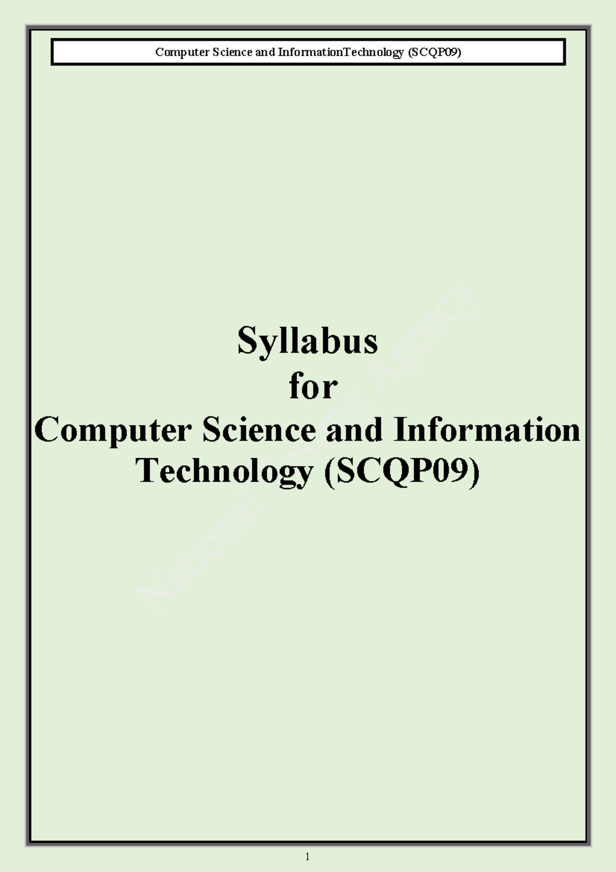 SCQP09 - Syllabus for CUET PG MCA 2025 Exam - Studocu
