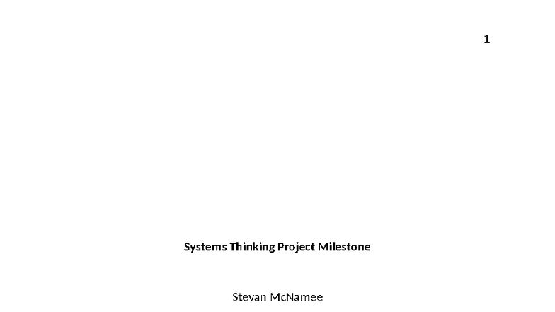 IT 200 Systems Thinking Project Milestone Report - Studocu