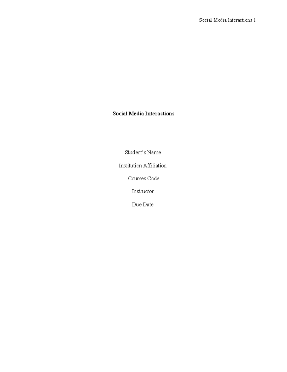 Social Media Assignment 11122: Insights on User Interactions - Studocu