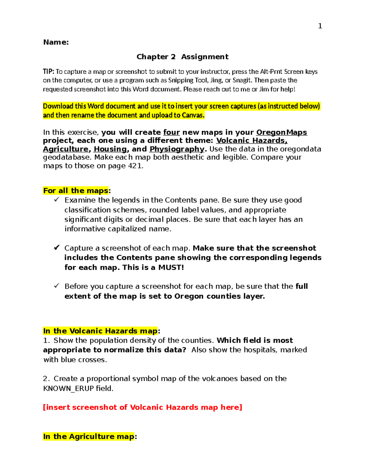 Chapter 2 Assignment Notes - Creating Thematic Maps - Studocu