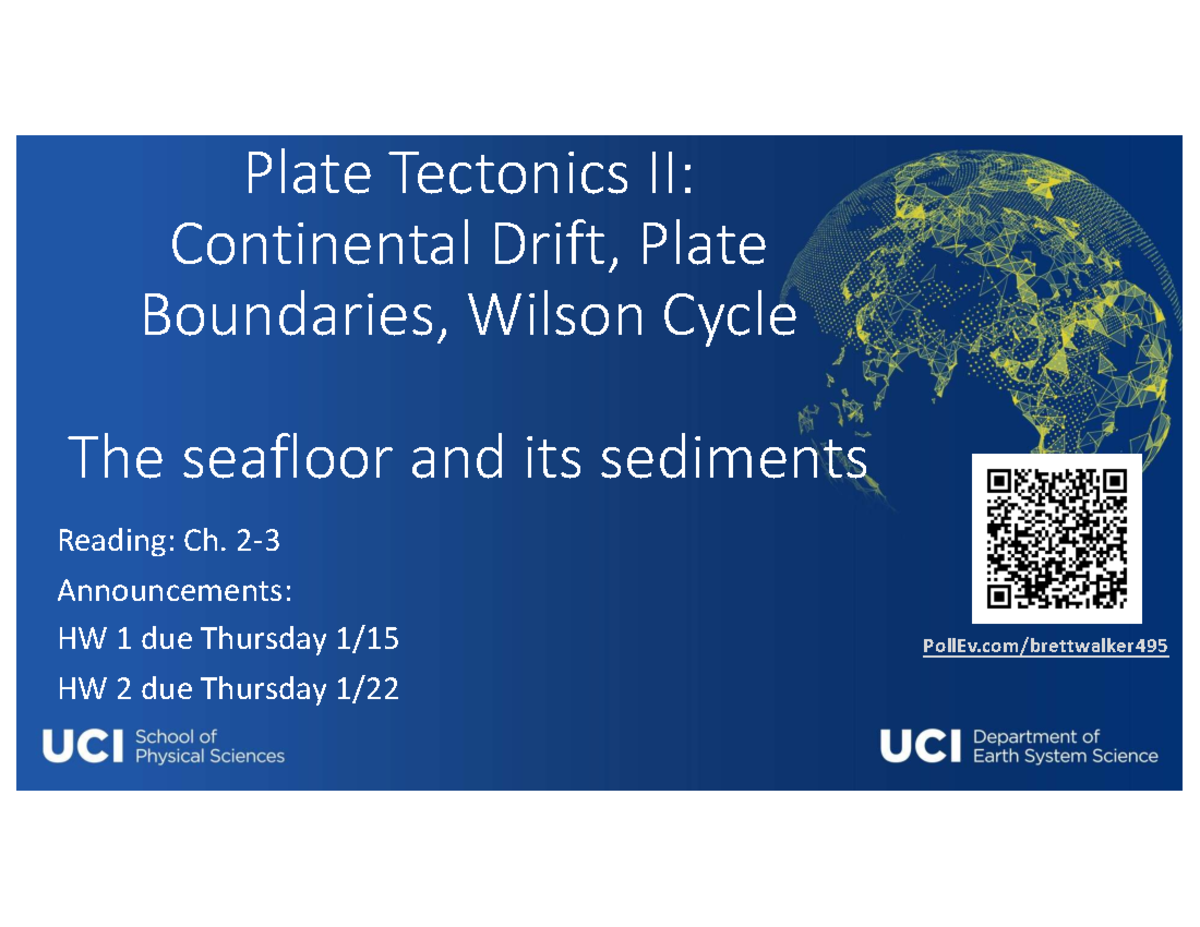 Plate Tectonics II: Continental Drift and Boundaries - Studocu