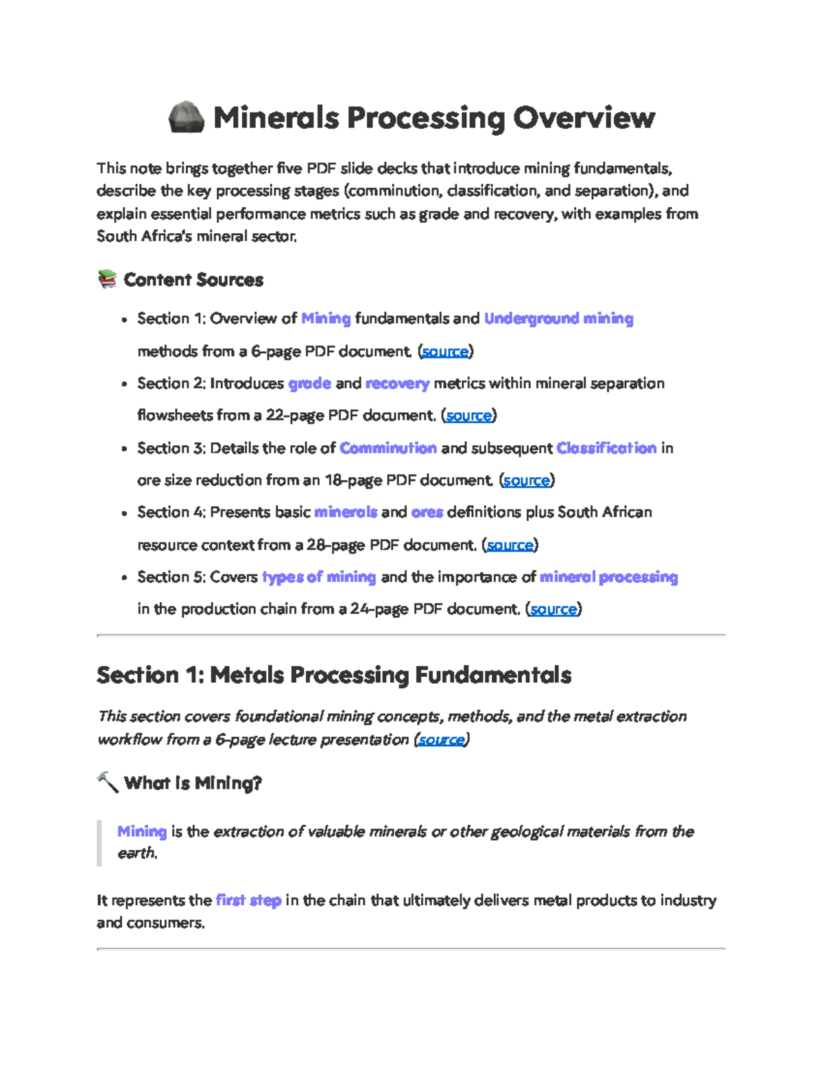 Minerals Processing Overview: Key Concepts in Mining & Comminution ...