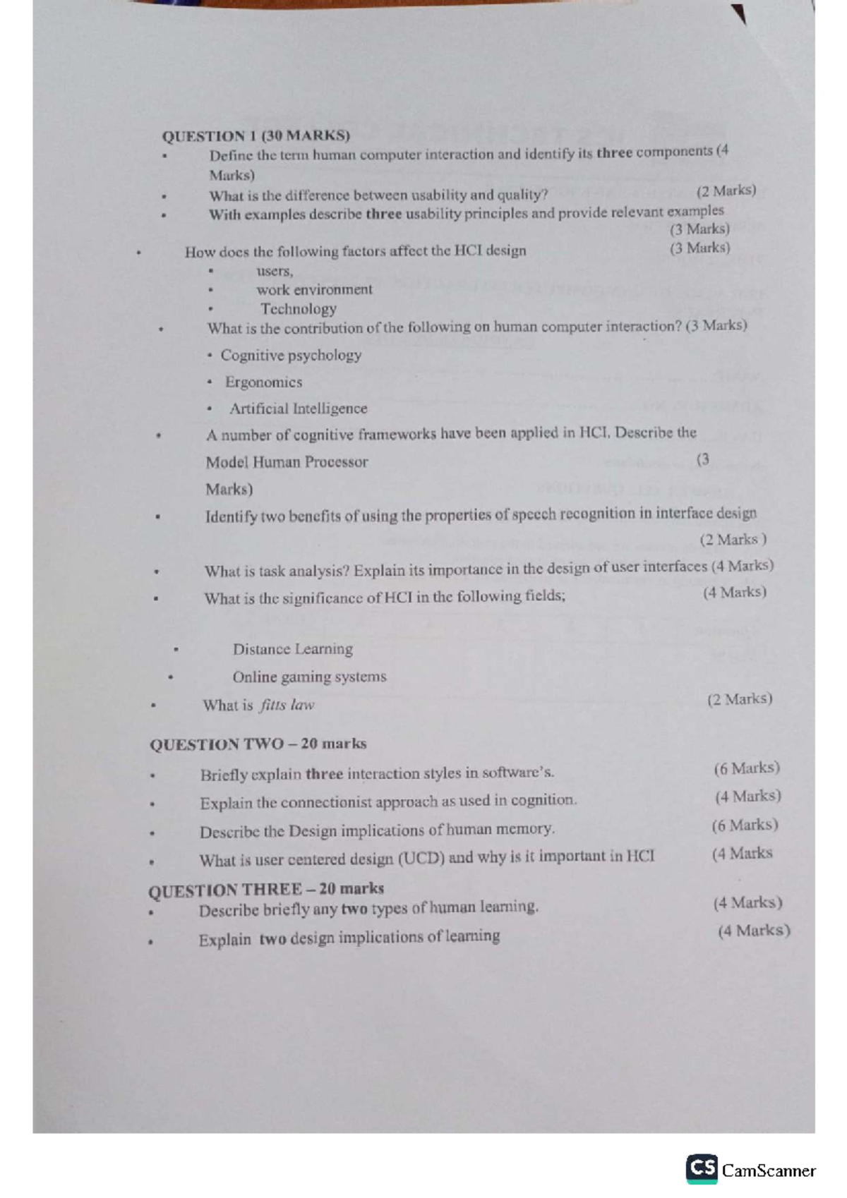 HCI - Lecture Notes: Key Concepts and Principles (CS Cam) - Studocu