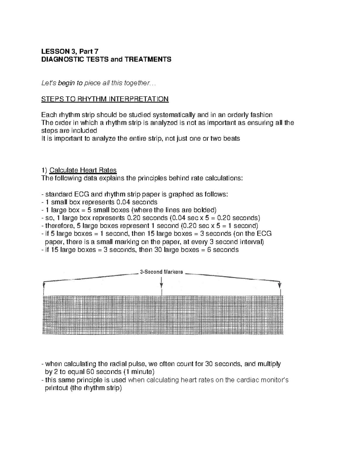 Lesson 3, Part 07 - Heart Rate Calculation Methods & Rhythm Analysis ...
