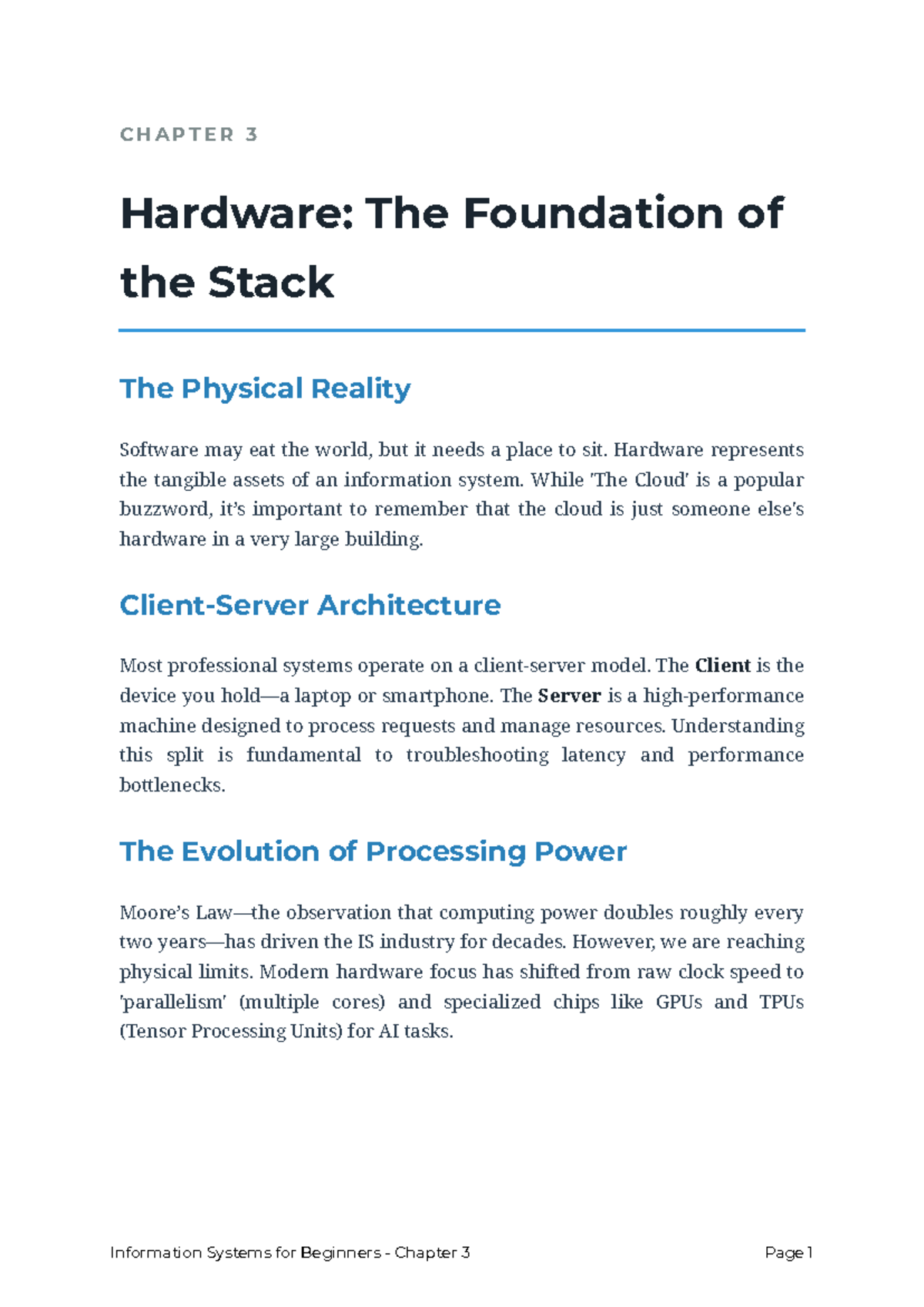 CHAPTER 3: Hardware Fundamentals in Information Systems - Studocu