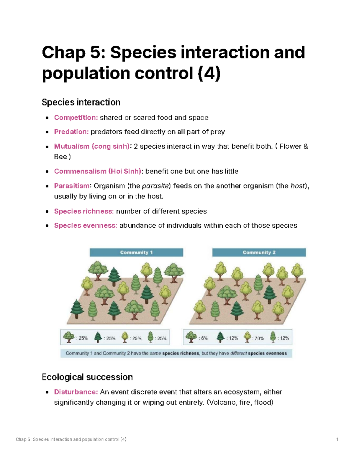 Chap 5: Species Interaction & Population Control (4) Notes - Studocu