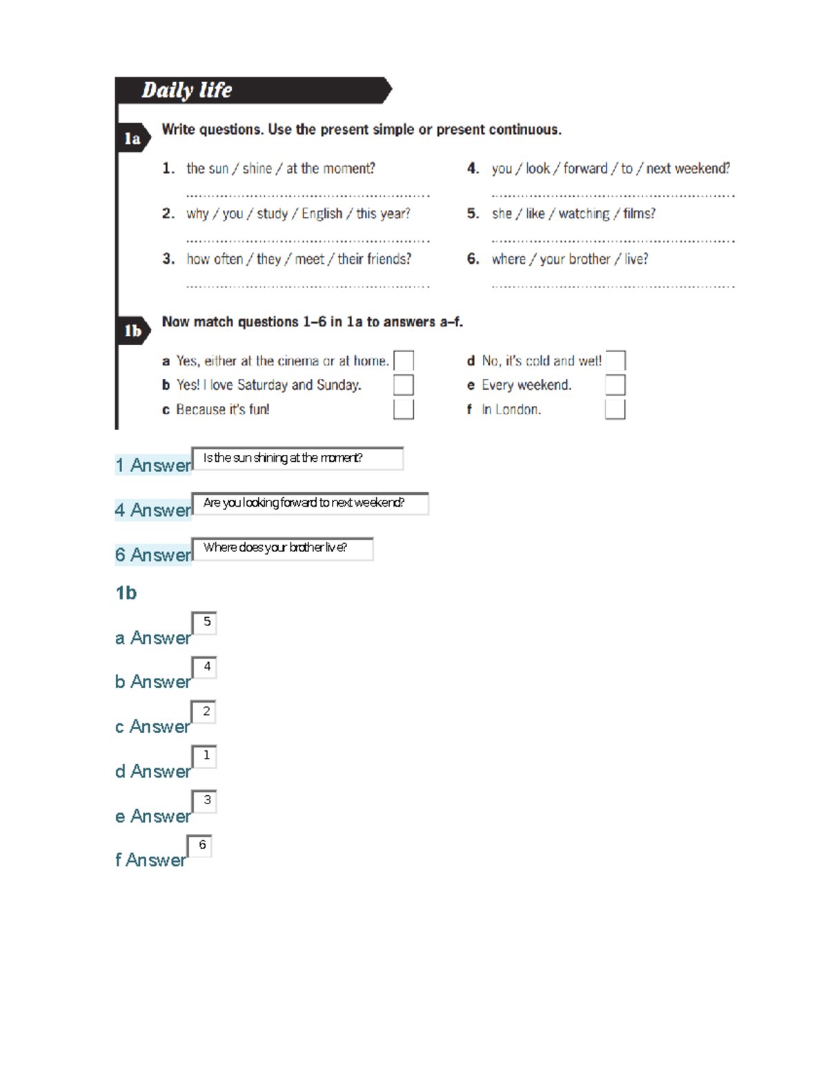 Reading Comprehension Practice: Pre 1 WS HK2 2021 Answers - Studocu