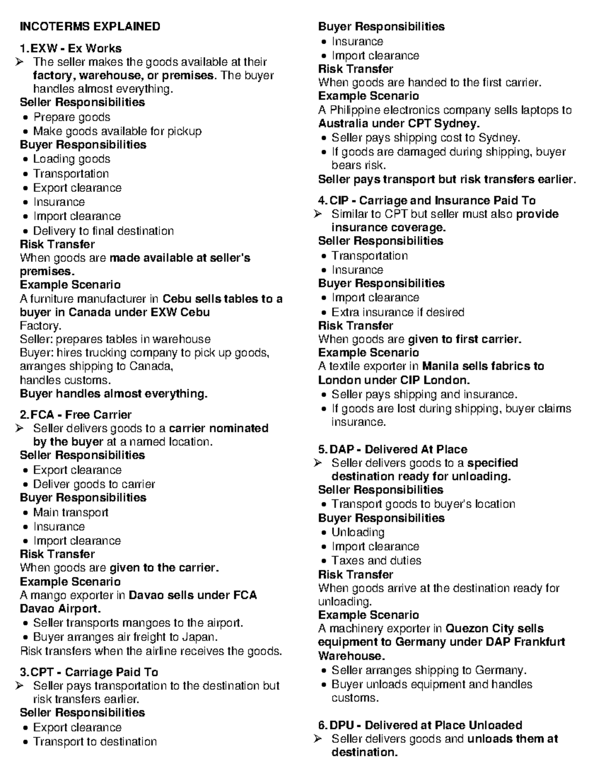 INCOTERMS EXPLAINED: A Comprehensive Guide to Shipping Terms - Studocu