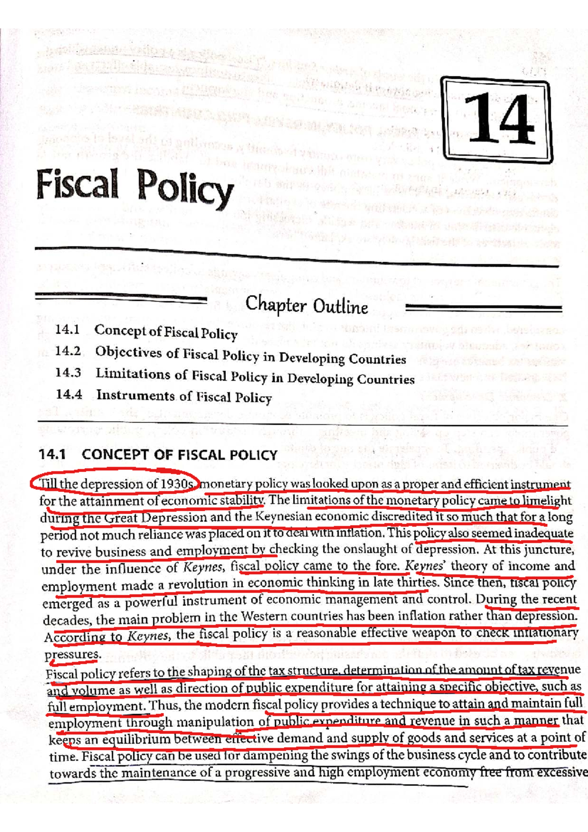 Fiscal Policy Overview: Chapter 14 - Key Concepts & Objectives - Studocu