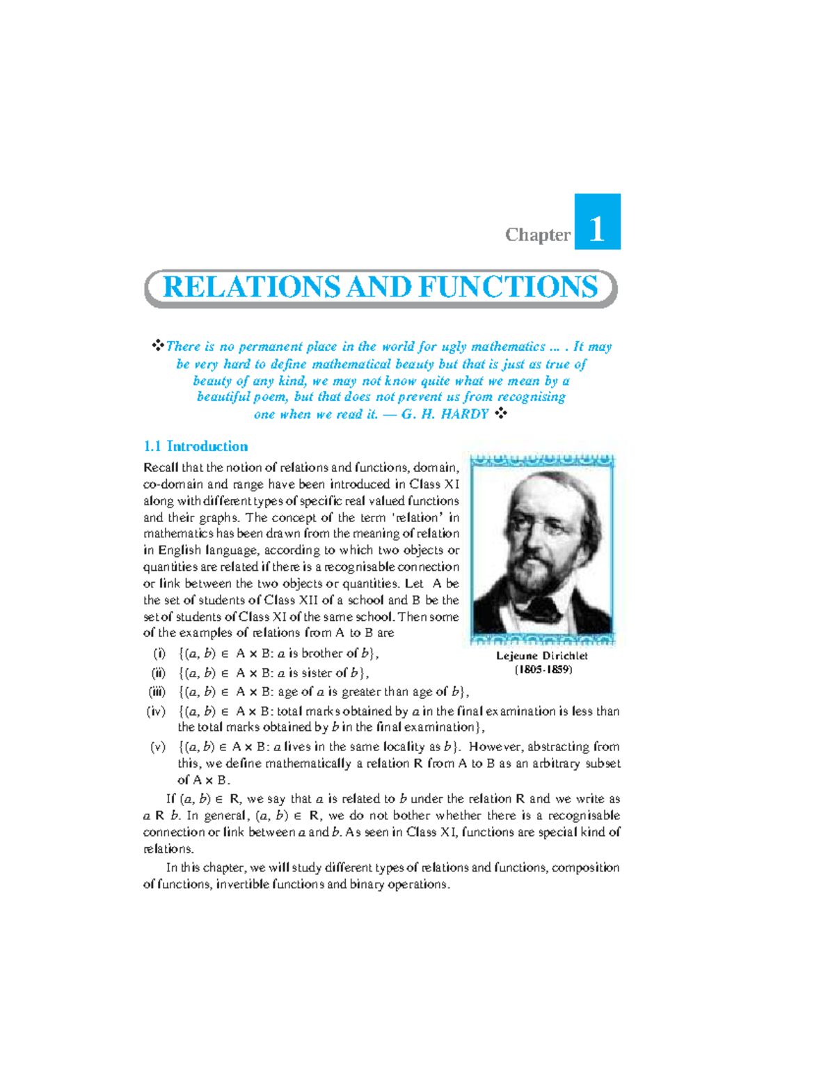 Chapter 1: Relations and Functions - Class 12 Maths NCERT Notes - Studocu