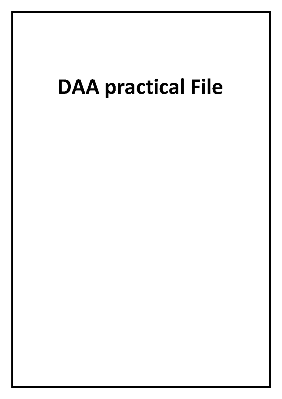 DAA Lab Final Exam Practical File: Java Sorting & Graph Algorithms ...