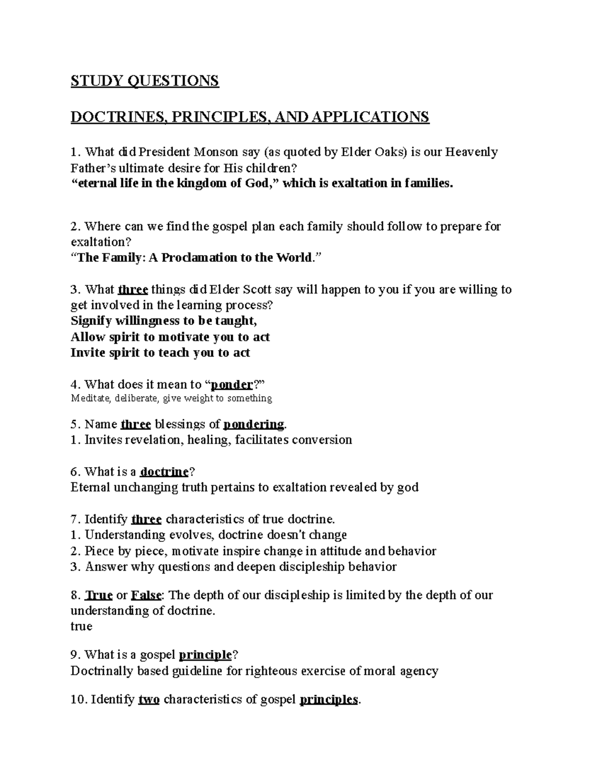 Winter 2021 200 Study Questions and answers - STUDY QUESTIONS DOCTRINES ...