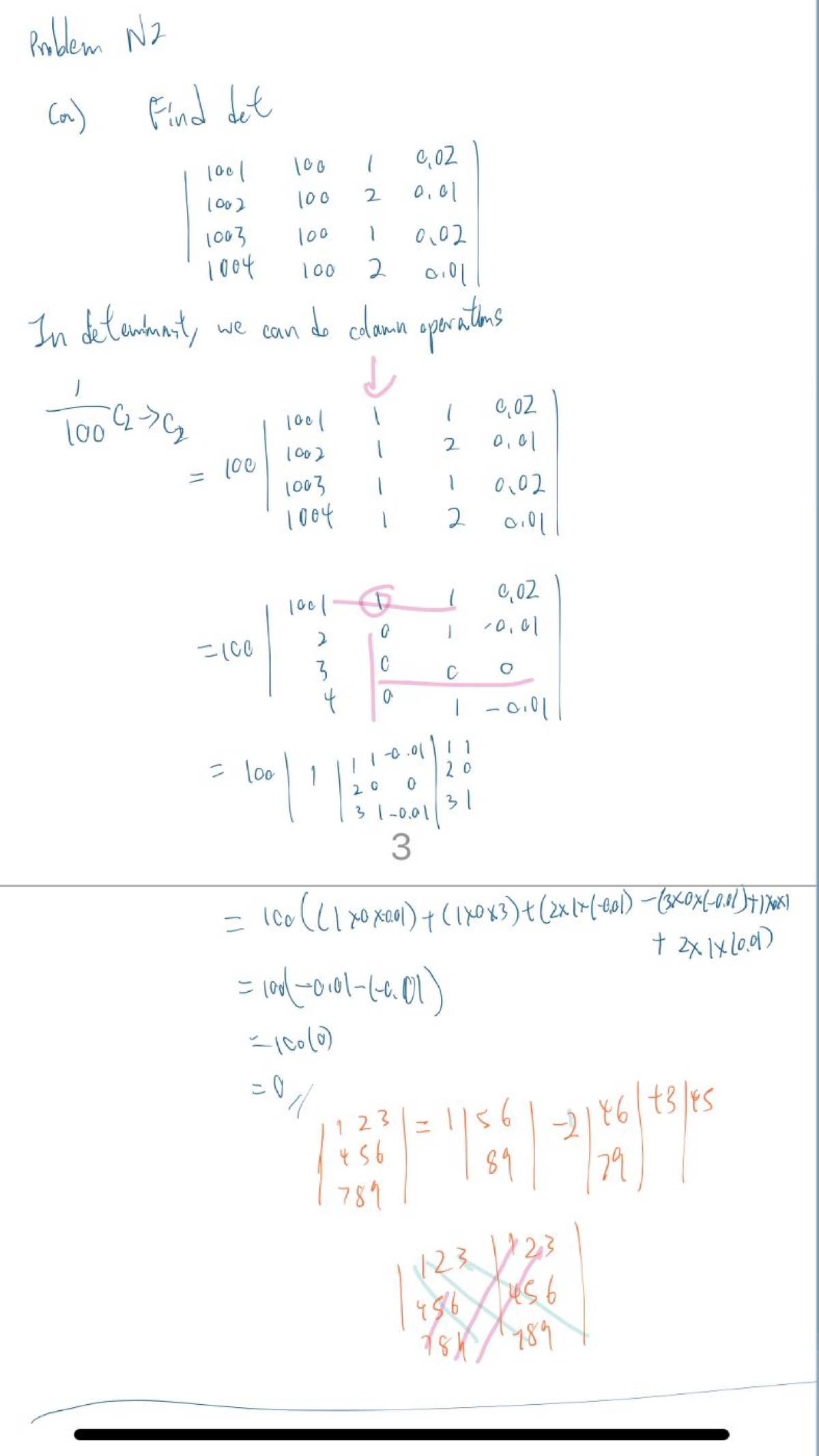 Math 204 question ans - matrix det() - MATH 204 - Studocu