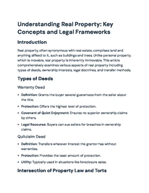 Property Law - Study Notes & Assignments - Studocu
