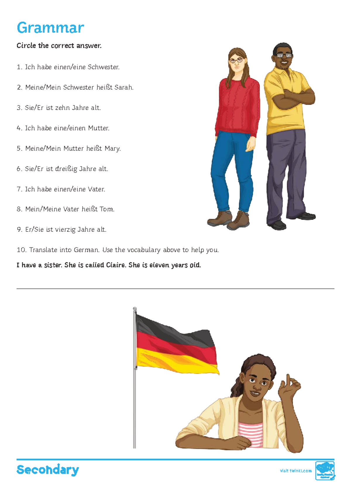 Grammar - German Notes for Quiz - Studocu