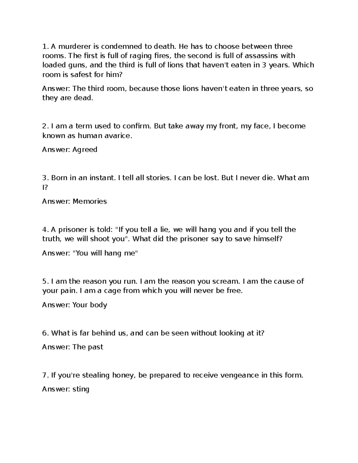 Logic Riddles: 80 Problems for Critical Thinking - Studocu
