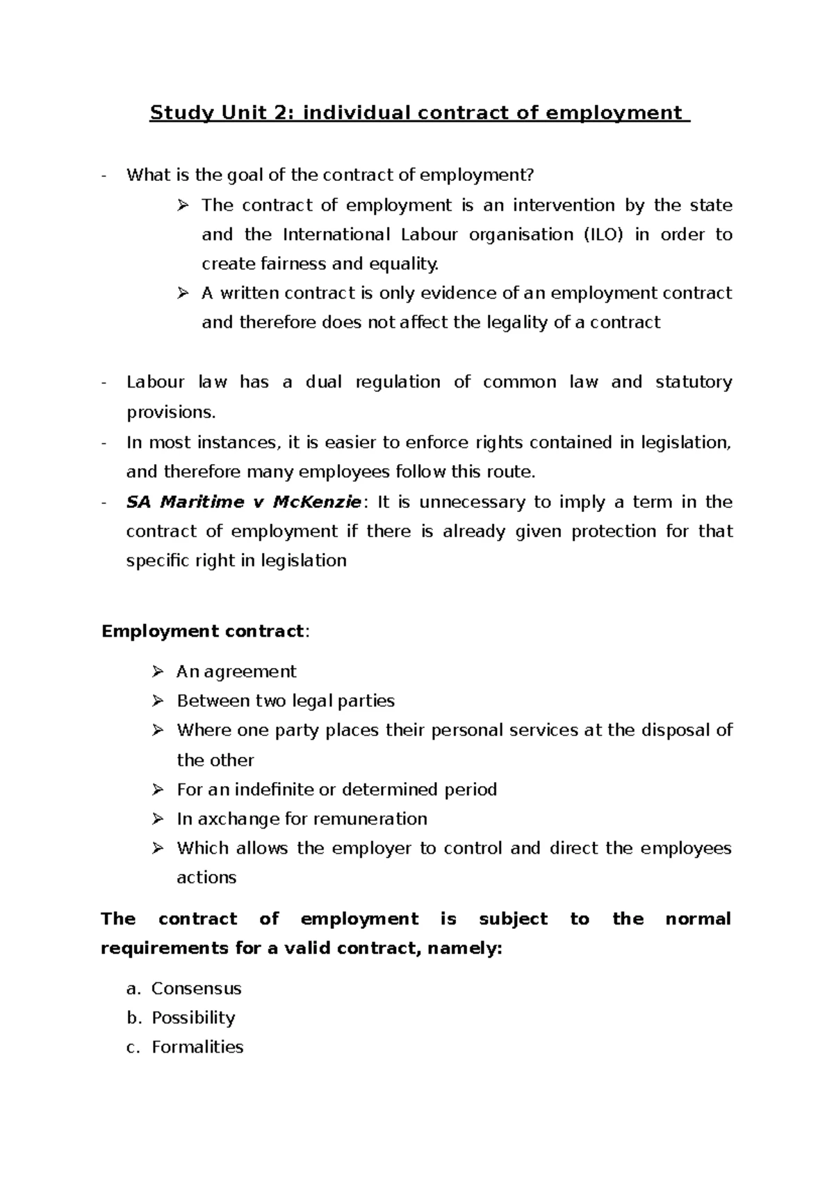 IURI 222 Welcome Letter: Labour Law Module Overview 2025 - Studocu