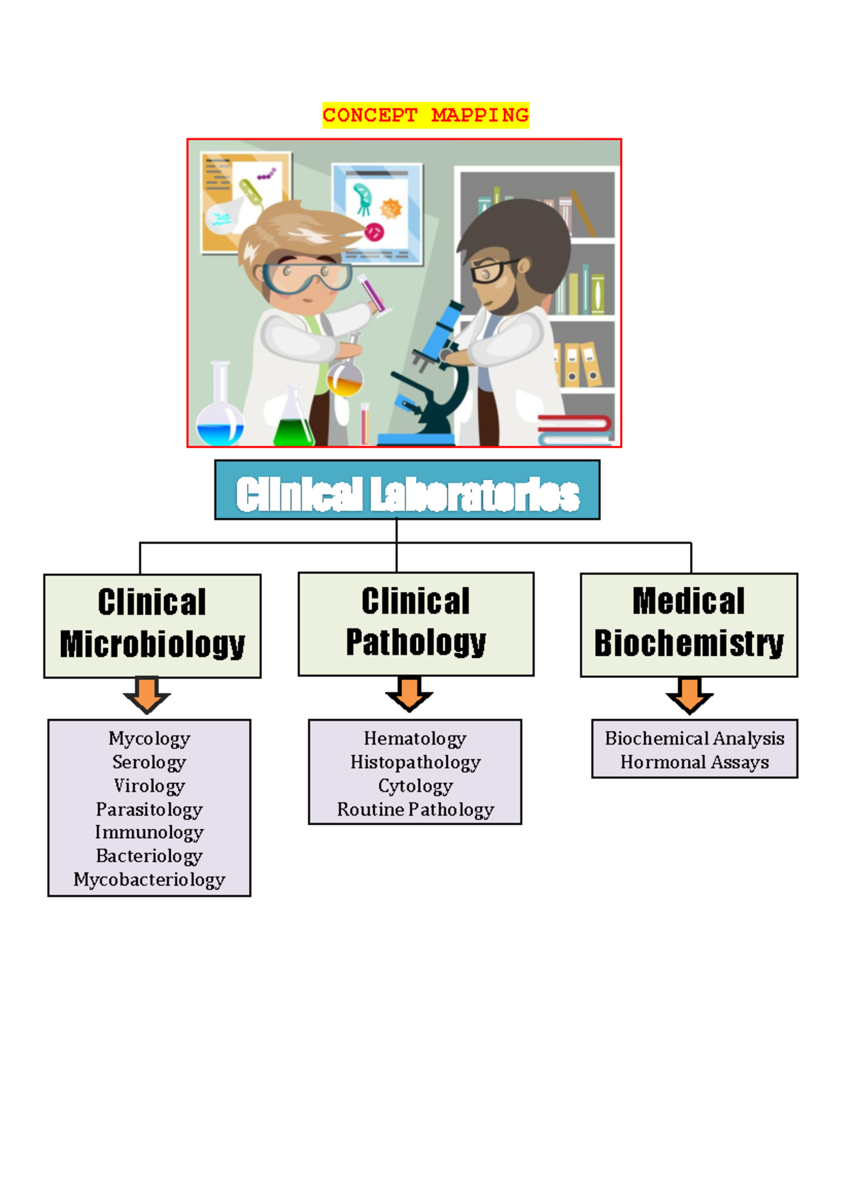 LAB Management ( Clinical LAB Concept MAP) - CONCEPT MAPPING Clinical ...
