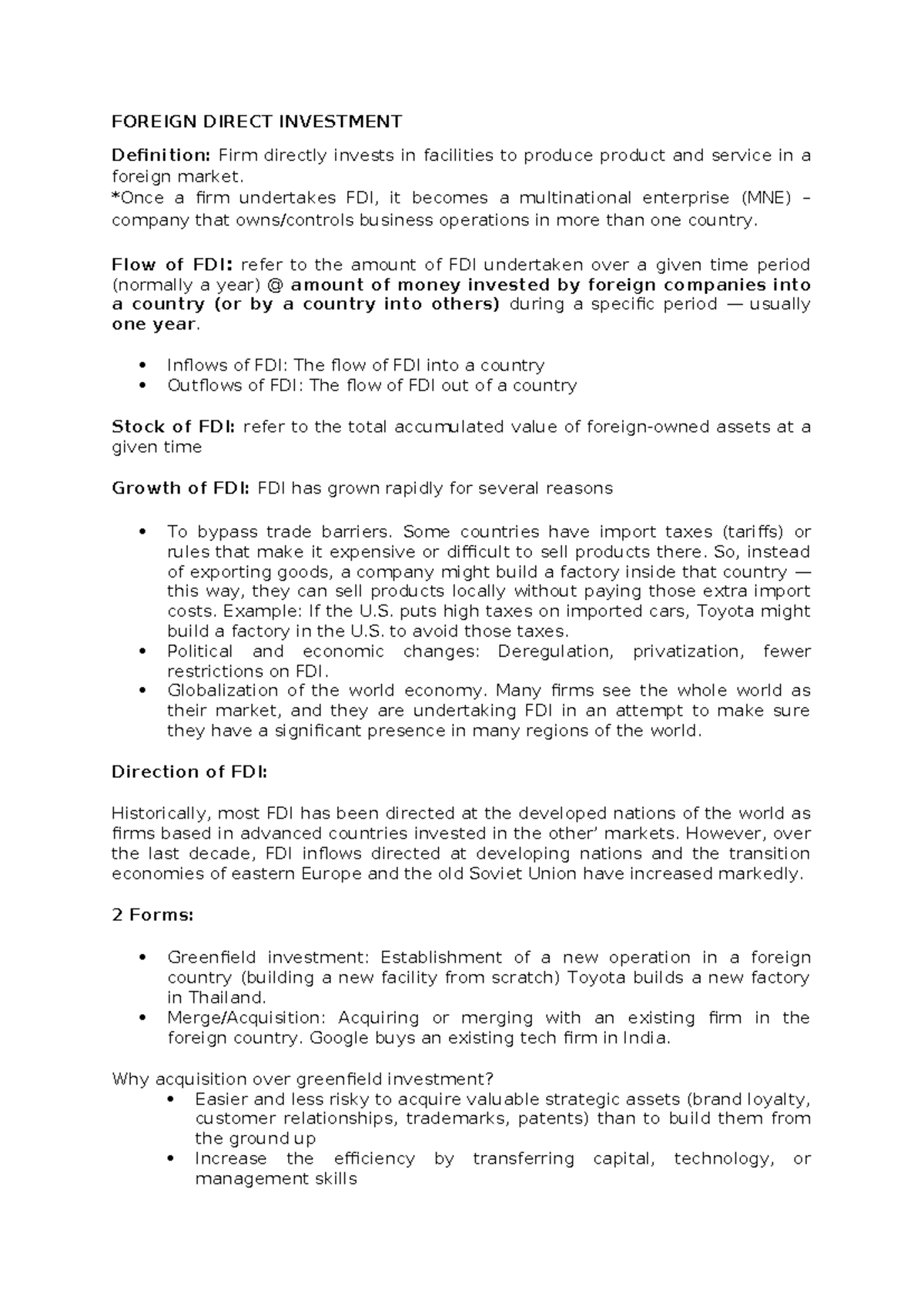 Foreign Direct Investment (FDI): Definition, Flow, and Implications ...
