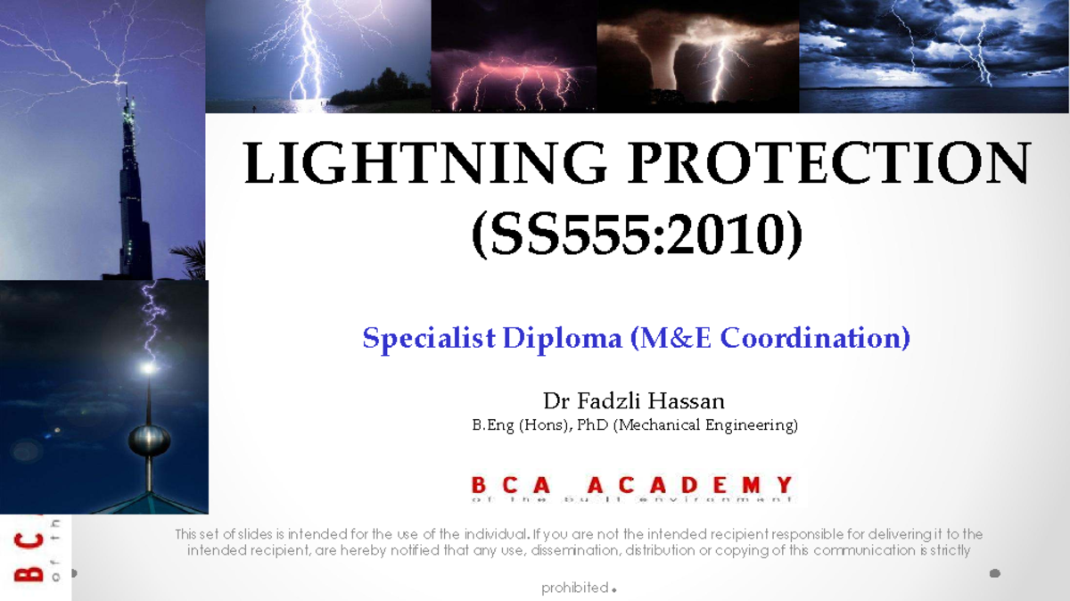 LIGHTNING PROTECTION RISK MANAGEMENT (DIPLOMA) - PART II - Studocu