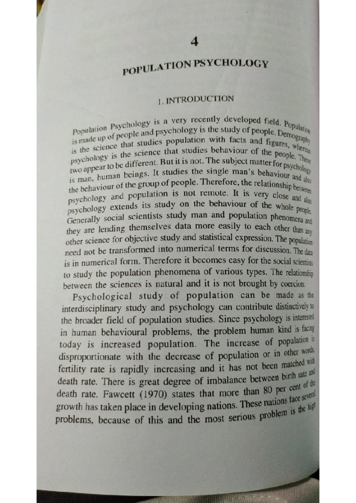 Population Psychology - 4 POPULATION PSYCHOLOGY 1. INTRODUCTION ...