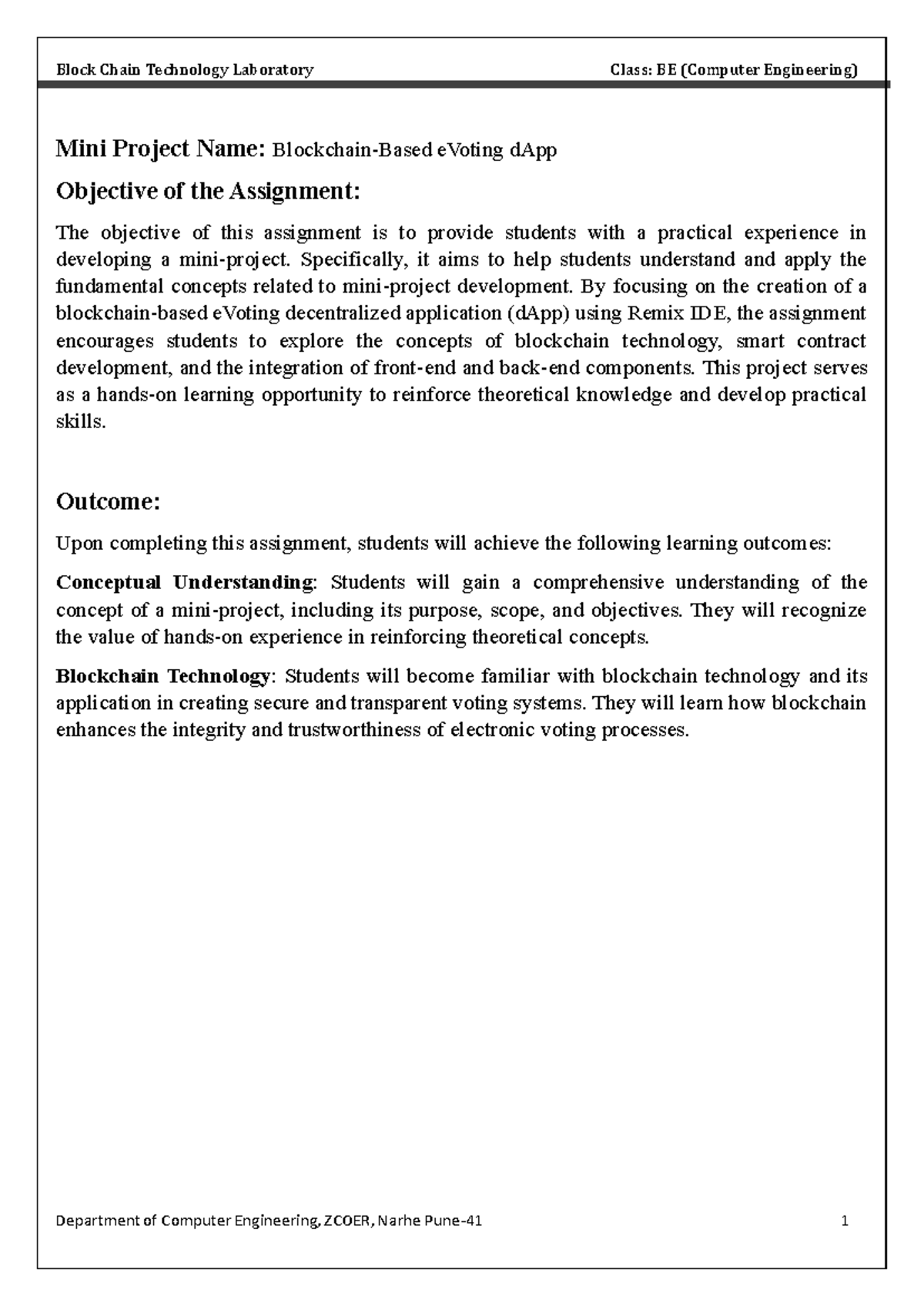 Mini Project: Blockchain-Based eVoting dApp Overview and Implementation ...