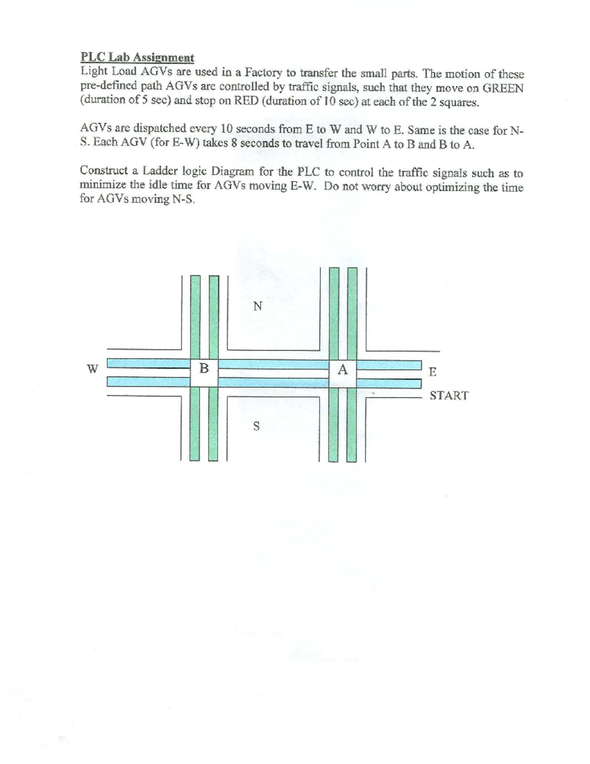 Lab 1, PLC Assignment - LAb 1, PLC - PLC Lab Assignment Light Load AGVs ...