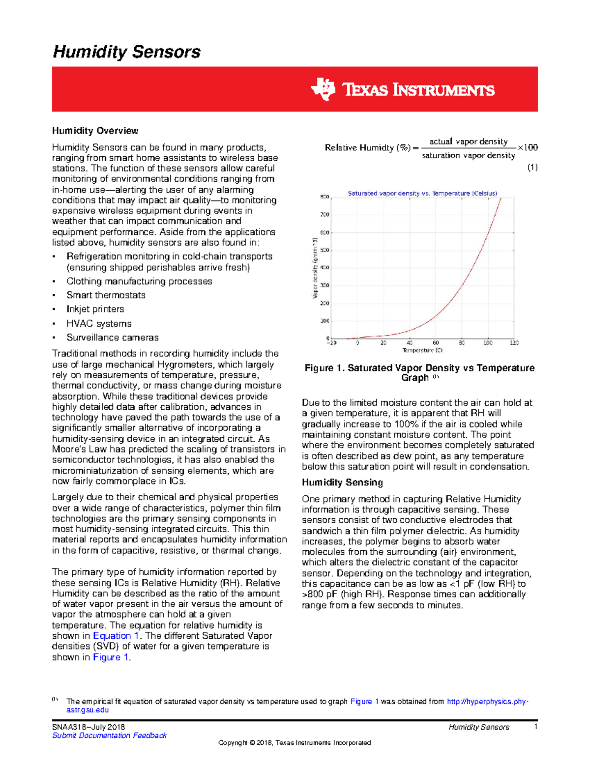 Humidity Sensors Overview: Applications and Technologies - Studocu