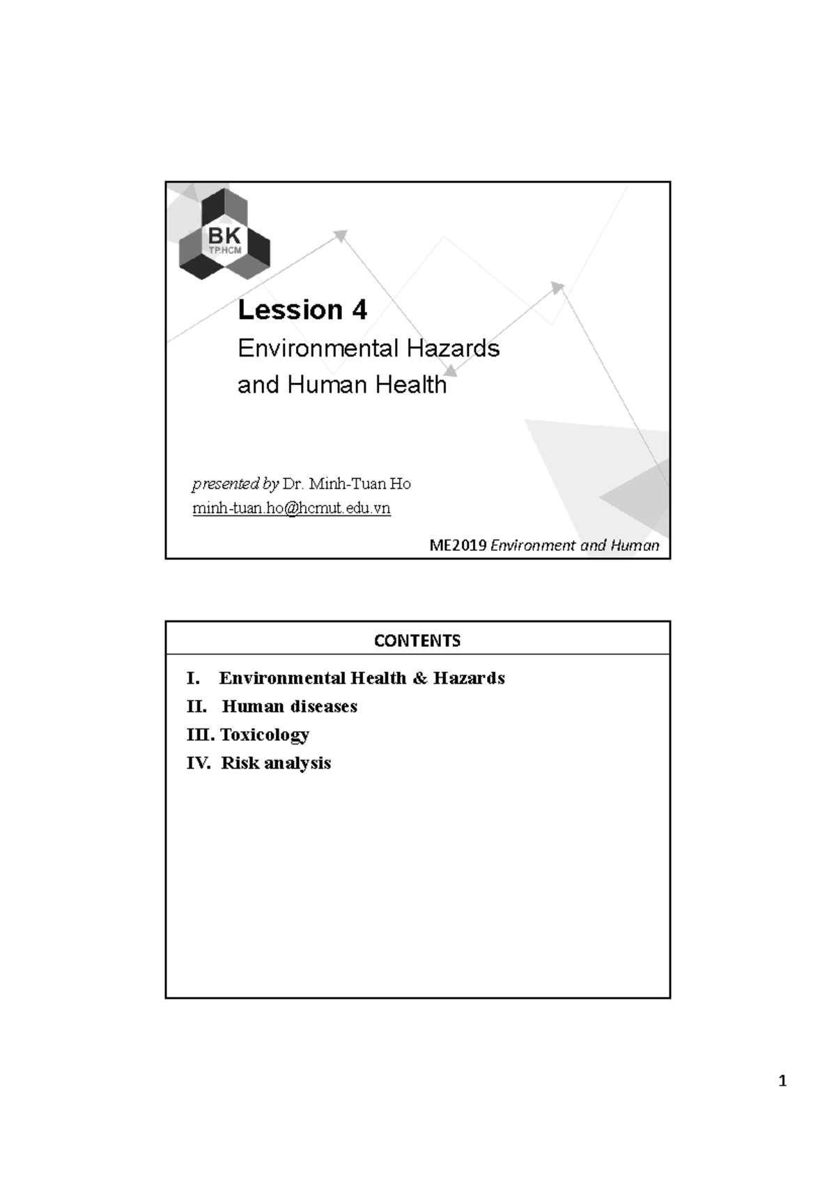 ME2019 Final Exam: Environmental Hazards & Human Health - Studocu