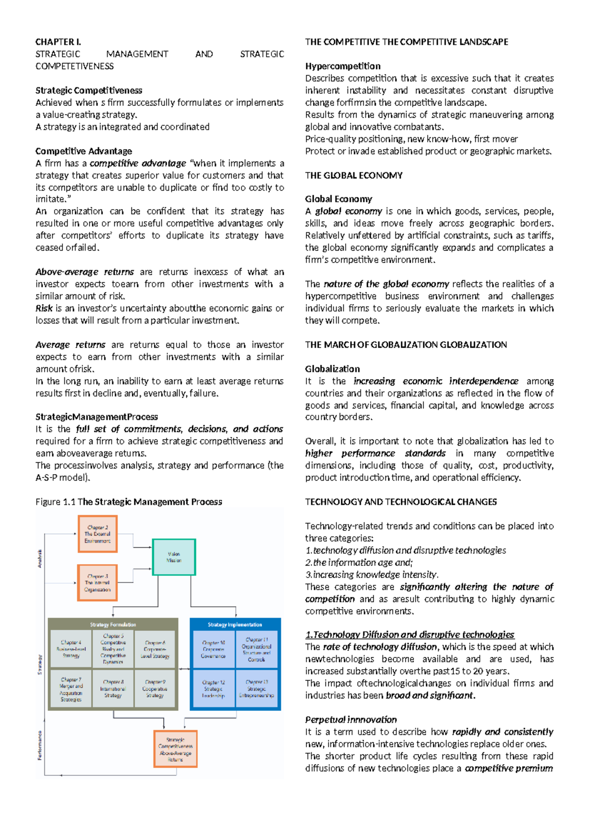 Chapter 1 - Lecture Notes on Strategic Management Concepts - Studocu